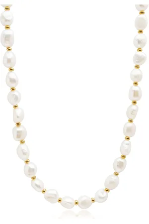 Nialaya Accessoires, Heren, Geel, S, Barok Parel Choker