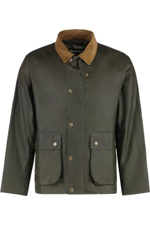 Barbour Jassen, Heren, Groen, L, Katoen, Stijlvolle gewaxte katoenen jas