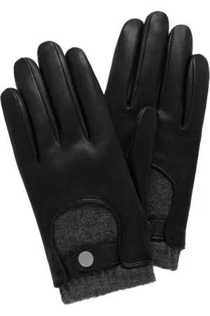 MULBERRY Accessoires, Heren, Zwart, 9 1/2 IN, Leer, Biker Handschoenen
