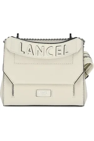 LANCEL Tassen, Dames, Wit, ONE Size, Leer, Witte leren Crossbody tas Ninon