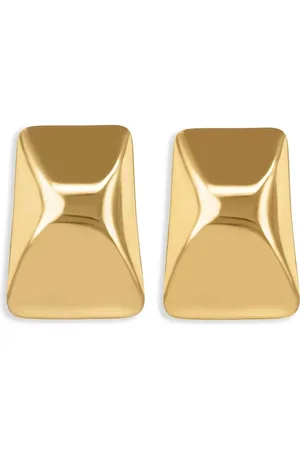 ANINE BING Accessoires, Dames, Geel, ONE Size, Goudkleurige Gepolijste Afwerking Oorbellen Set