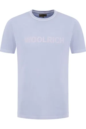 Woolrich Tops, Heren, Blauw, M, Licht Gekleurd T-shirt in Lichtblauw