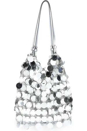 Paco rabanne Tassen, Dames, Grijs, ONE Size, Polyester, Metallic Handtas