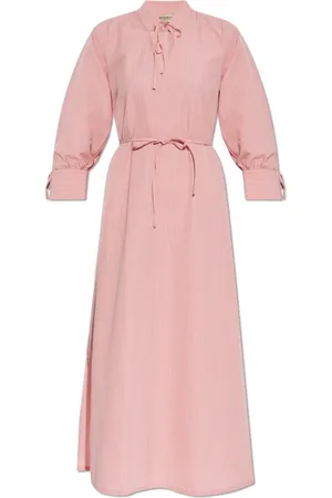 Woolrich Kleedjes, Dames, Roze, M, Katoen, Jurk met zijsplit