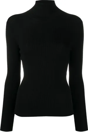 P.A.R.O.S.H. Truien, Dames, Zwart, M, Wol, Zwarte Gebreide Top