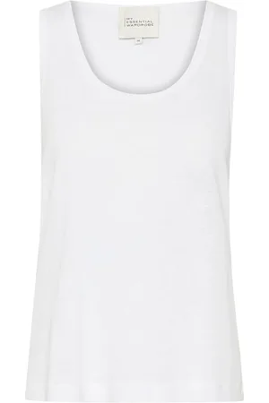 My Essential Wardrobe Tops, Dames, Wit, XL, Katoen, Lisamw Mouwloze Top