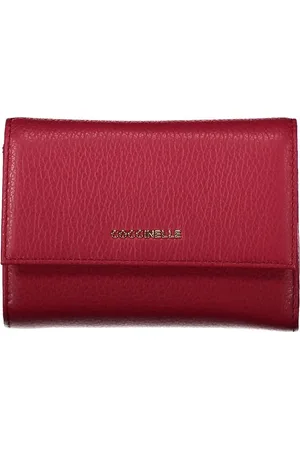 Coccinelle Accessoires, Dames, Rood, ONE Size, Leer, Metallic Soft Wallet met ritssluiting