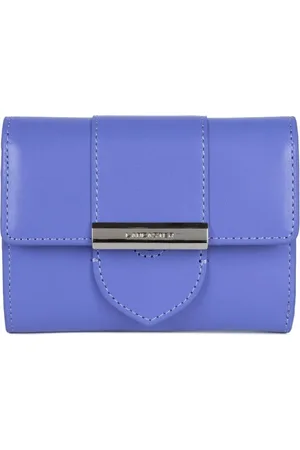 Lancaster Accessoires, Dames, Blauw, ONE Size, Leer, Paris Ily Flap Portemonnee met Sluiting