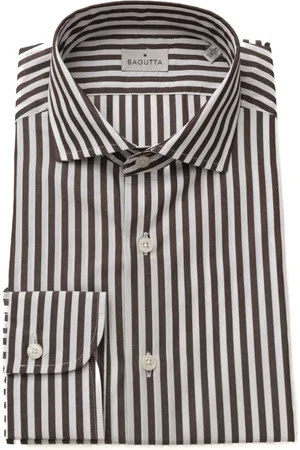 BAGUTTA Overhemden, Heren, Bruin, 43 EU, Katoen, Katoenen knoopshirt