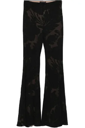 Etro Broeken, Dames, Zwart, S, Bloemen Rok met Elastische Tailleband