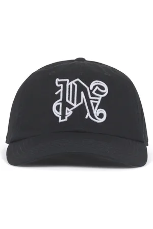 Palm Angels Accessoires, Heren, Zwart, ONE Size, Zwarte Monogram Cap