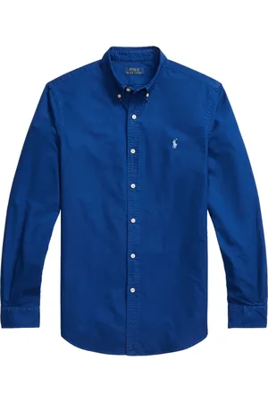 Ralph Lauren Overhemden, Heren, Blauw, XL, Blauwe Chalet Sportshirt