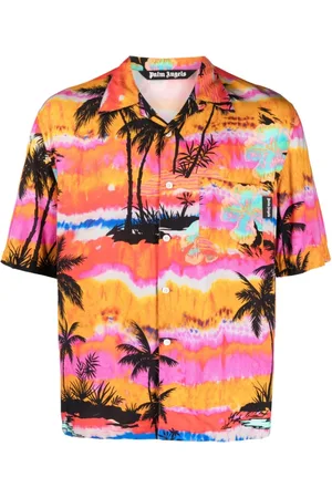Palm Angels Overhemden, Heren, Veelkleurig, M, Shirt met print en all-over motief
