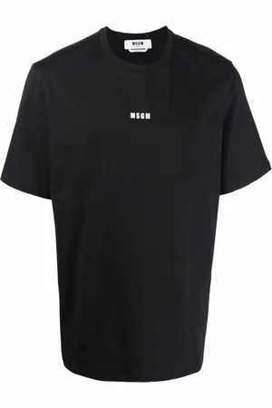 Msgm Tops, Heren, Zwart, S, Katoen, Mini Logo T-Shirt