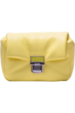 Msgm Tassen, Dames, Geel, ONE Size, Leer, Vegan Leren Crossbody Tas