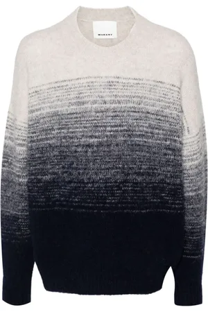Isabel Marant Truien, Heren, Blauw, M, Wol, Blauwe Gradient Crew Neck Sweater