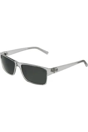 Timberland Accessoires, Heren, Grijs, ONE Size, Gepolariseerde rechthoekige zonnebril met etui