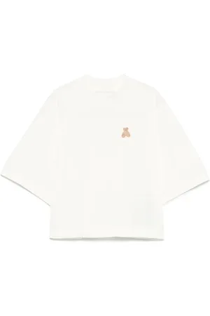 Palm Angels Tops, Dames, Wit, XS, Katoen, T-Shirt & Polo Set
