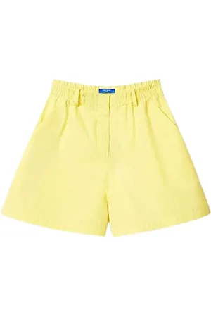 Nina Ricci Korte broeken, Dames, Geel, S, Katoen, High-waisted Citroengele Shorts