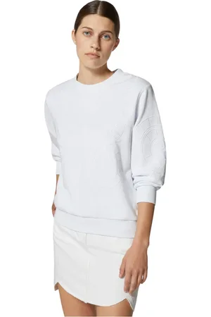 Silvian Heach Sweatshirts & Hoodies, Dames, Wit, S, Katoen, Geborduurde trui met toon-op-toon details