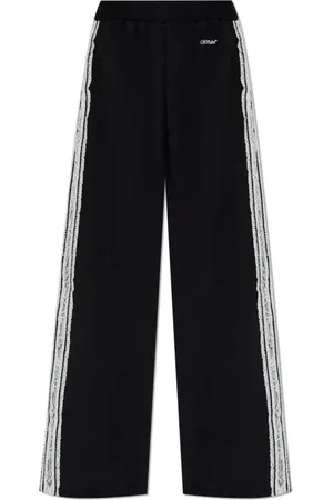 OFF-WHITE Broeken, Dames, Zwart, S, Logo Pants