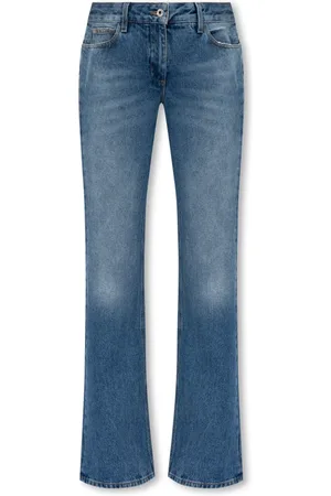 OFF-WHITE Jeans, Dames, Blauw, W28, Katoen, Flared Jeans