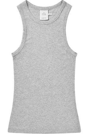 Munthe Tops, Dames, Grijs, 2Xl, Katoen, Sleeveless Top