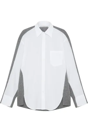 Stella McCartney Blouses & Shirts, Dames, Grijs, S, Stijlvolle Vest voor Vrouwen