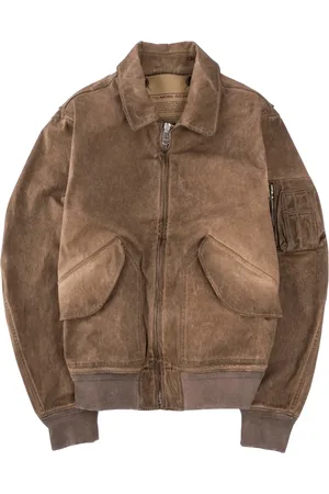 Ten Cate Jassen, Heren, Bruin, L, Vintage Aviator Bomber Jacket Bruin