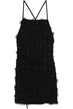 Msgm Kleedjes, Dames, Zwart, XS, Katoen, Zwarte Jurk