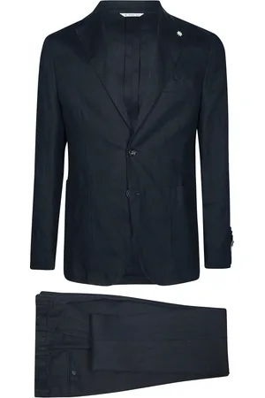 Manuel Ritz Pakken, Heren, Blauw, M, Linnen, Linnen Jurk met 1 Plooi