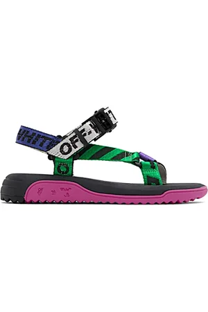 OFF-WHITE Schoenen, Dames, Veelkleurig, 38 EU, Leer, Stijlvolle sandaal voor zomerse uitstapjes