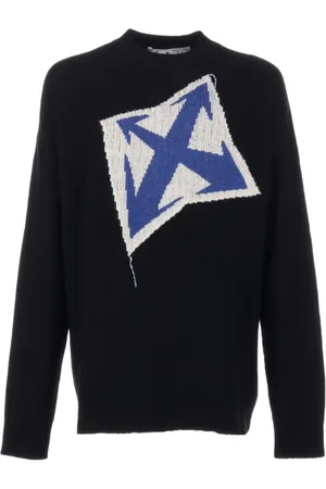 OFF-WHITE Sweatshirts & Hoodies, Heren, Zwart, M, Wol, Wollen Sweatshirt
