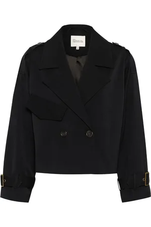 My Essential Wardrobe Jassen, Dames, Zwart, XS, Cropped Sillemw Jas