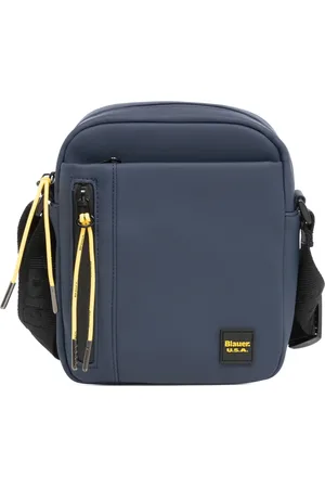 Blauer Tassen, Heren, Blauw, ONE Size, Stijlvolle Crossbody Tas met Verstelbare Band