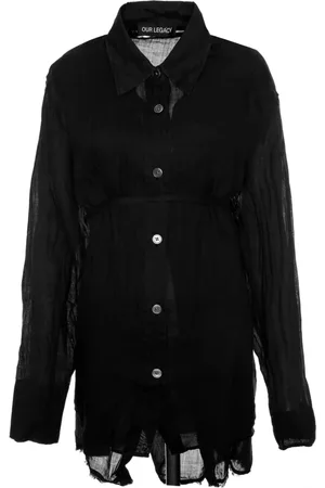 OUR LEGACY Kleedjes, Dames, Zwart, M, Backless Liner Shirt