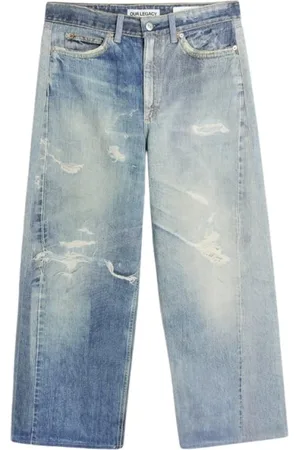 OUR LEGACY Jeans, Dames, Blauw, XS, Denim, Klassieke Denim Jeans