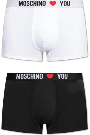 Moschino Ondergoed, Heren, Veelkleurig, 2Xl, Katoen, Twee-pack boxershorts met logo