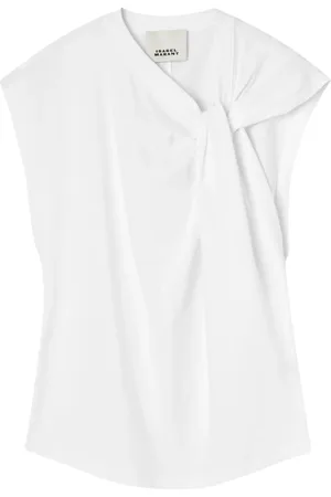 Isabel Marant Tops, Dames, Wit, M, Katoen, Witte Asymmetrische Shirt Modern Minimalistisch Ontwerp
