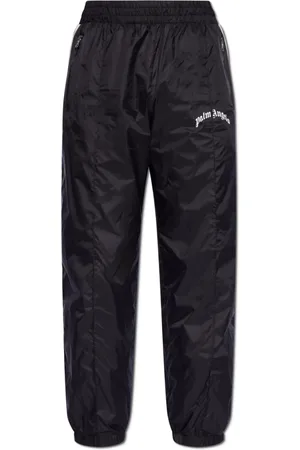 Palm Angels Broeken, Heren, Zwart, L, Nylon, Track Pants Classic Logo