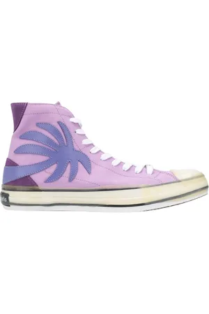 Palm Angels Schoenen, Heren, Paars, 43 EU, Palm High-Top Sneakers