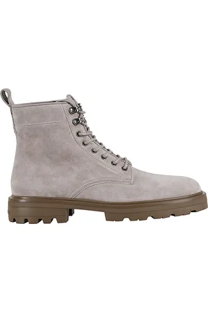 Hogan Schoenen, Heren, Grijs, 41 EU, Leer, Casual Veterschoenen