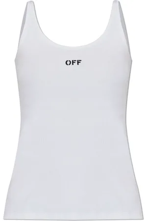 OFF-WHITE Tops, Dames, Wit, XS, Katoen, Gestreept Topje