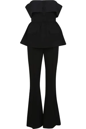 Self-Portrait Jumpsuits & Playsuits, Dames, Zwart, S, Chique Zwarte Jurk voor Vrouwen
