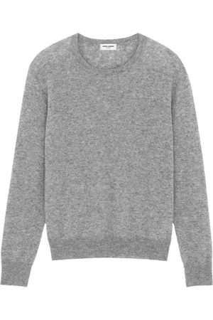 Saint Laurent Truien, Heren, Grijs, M, Round-neck Truien