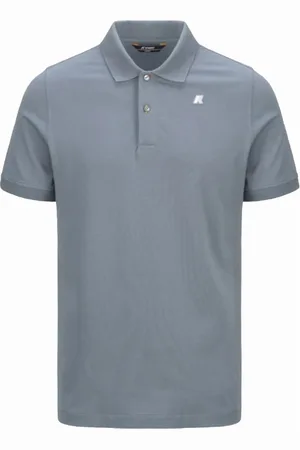 K-Way Tops, Heren, Grijs, L, Katoen, Polo T-shirt van stretchkatoen met contrasterende details