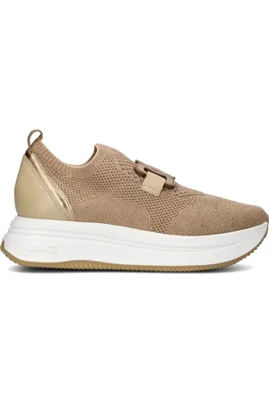 Softwaves Schoenen, Dames, Bruin, 37 EU, Taupe Chunky Sole Sneakers