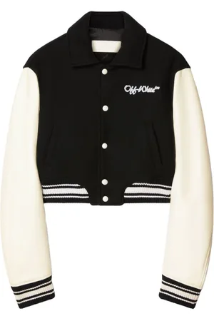 OFF-WHITE Jassen, Dames, Zwart, S, Zwarte Ribgebreide Bovenkleding met Logo