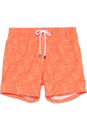 BARBA Badkleding, Heren, Oranje, L, Polyester, Polyester Zwemshorts met zijzakken