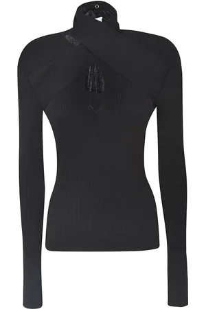 Msgm Truien, Dames, Zwart, L, Geribbelde Top